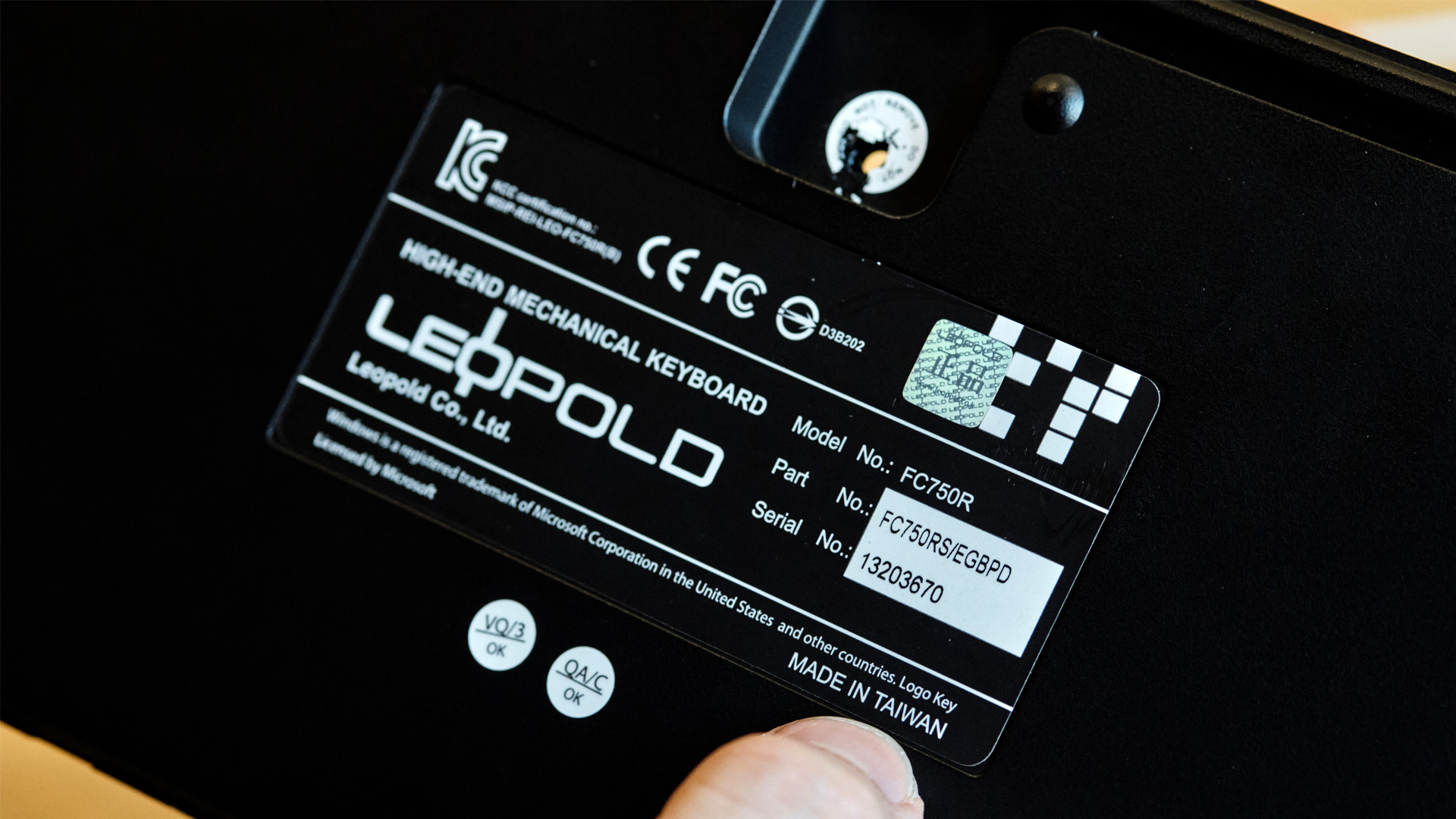 Нижняя крышка Leopold FC750R PD